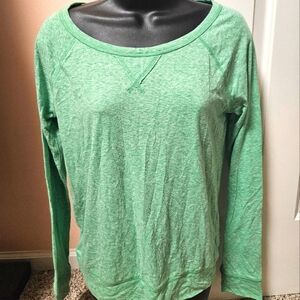 Green Women's Long Sleeve Jersey Style Top